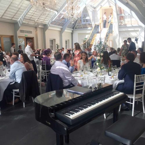 portable-baby-grand-piano-wedding-breakfast-botleys-mansion