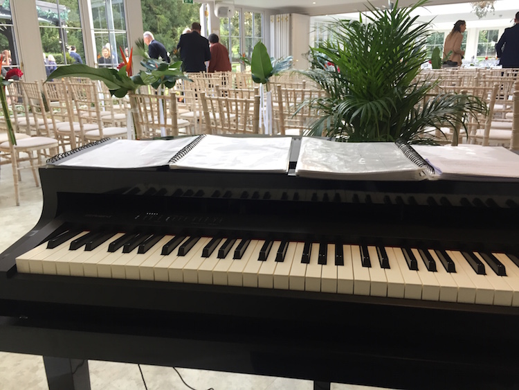 Piano for wedding at Hayne House, Kent